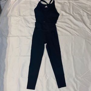 Adidas matching black leggings & sports Bra